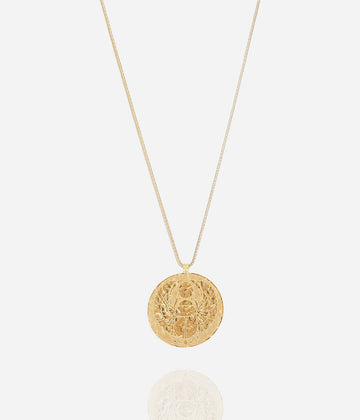 Collier Scarabée (Acier doré)