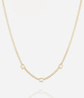 Collier Armel (Acier doré)-blanc